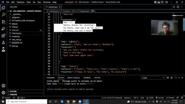 AI Chabot Project | Python | Pytorch | NLTK смотреть онлайн