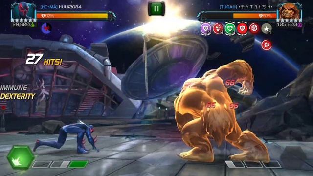 Mcoc Spiderman 2099 vs Sasquach node 52 season 41 war 7 смотреть онлайн