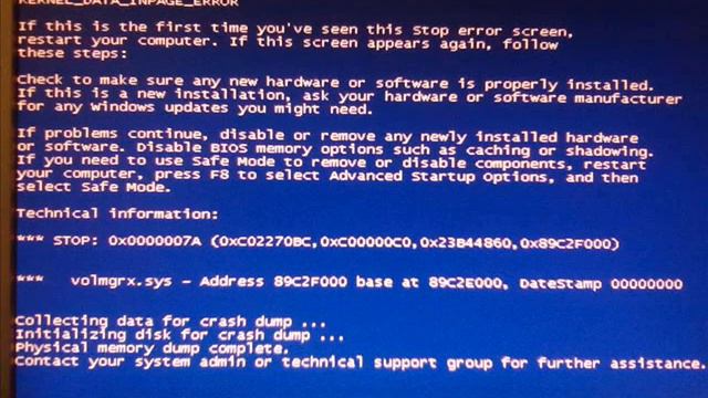 Microsoft Blue Screen Kernel Inpage Data Error (1998) смотреть онлайн