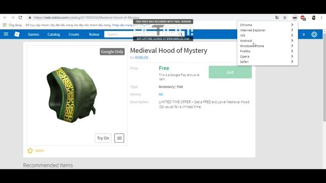Roblox | Hướng dẫn lấy nón Medieval Hood of Mystery смотреть онлайн