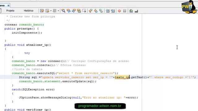 Netbeans - Atualizando número IP - Java ee - 139 смотреть онлайн