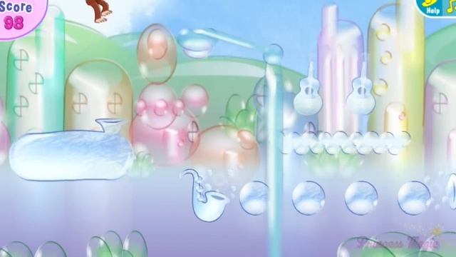 ♡ Curious George / Jorge el Curioso - Bubble Bounce Adventure Funny Game For Kids English смотреть онлайн