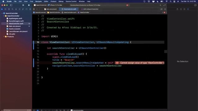 UISearchController in Swift 5 Search Bar Swift 5 Xcode 12 -2023 - iOS for Beginners