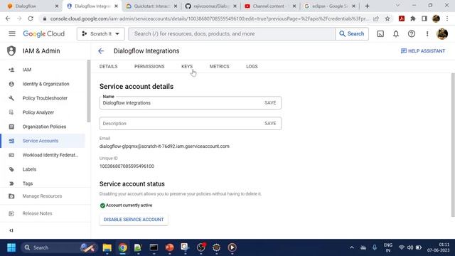 Dialogflow ES | How To Set Default Credentials - Service Account JSON for Java & Eclipse смотреть онлайн