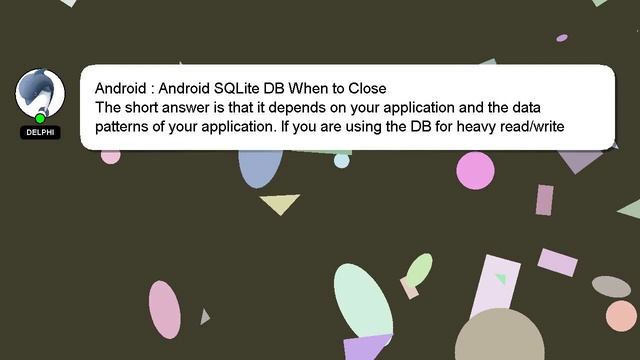 Android : Android SQLite DB When to Close смотреть онлайн
