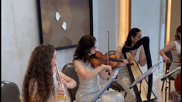 Струнный квартет на мероприятие в Москве. Квартет с арфой и флейтой Bellissimo music смотреть онлайн