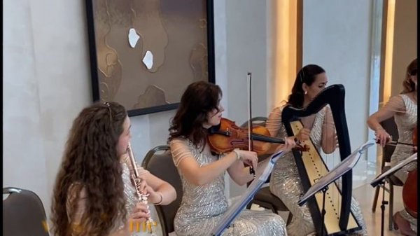 Струнный квартет на мероприятие в Москве. Квартет с арфой и флейтой Bellissimo music