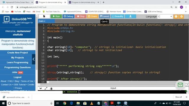 C Strings - String Manipulation (In built) functions.... смотреть онлайн