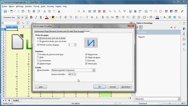 LibreOffice Calc - Flash Limiter l'impression à une page en largeur sans limite en hauteur смотреть онлайн