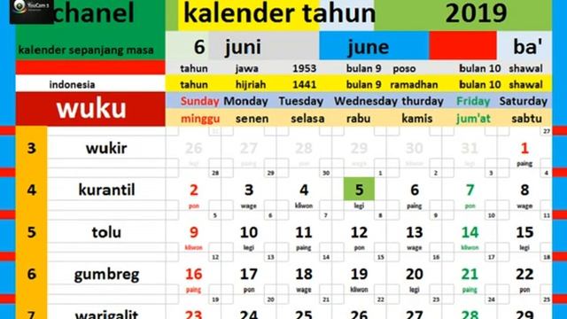 calendar 2019 complete pawukon - weton - java / hijri calendar market смотреть онлайн