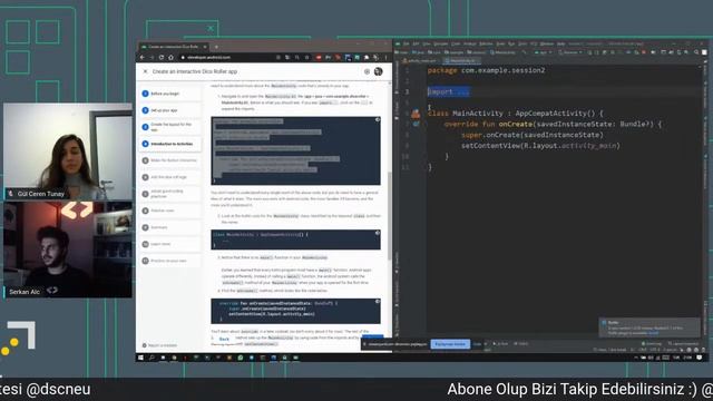 DSC KFAU Android Study Jams | Serkan Alc ve Gül Ceren Tunay смотреть онлайн