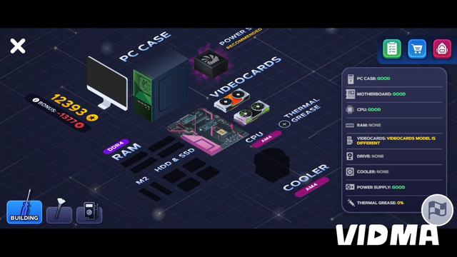 новенькое видео (первое по Pc Creator 2)
делай мощный ПК! 
подпишись!