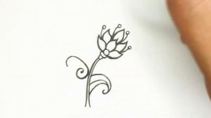 Как нарисовать красивый цветок. Идеи рисунков для начинающих. Простые срисовки в артбук.