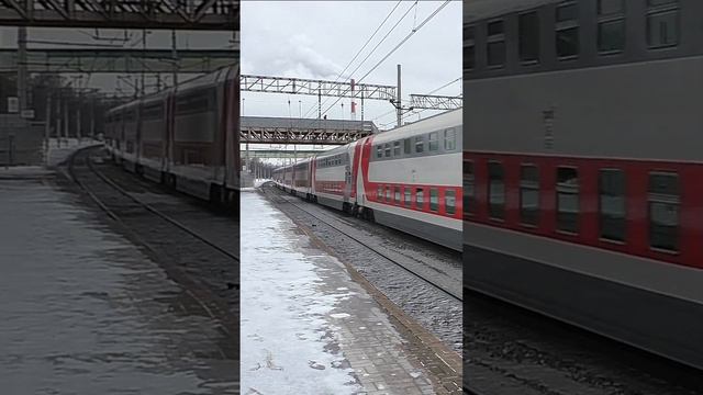 Электровоз ЭП2К-396 (ТЧЭ-6) со скорым поездом "Двухэтажный состав" №031У Орск - Москва. смотреть онлайн