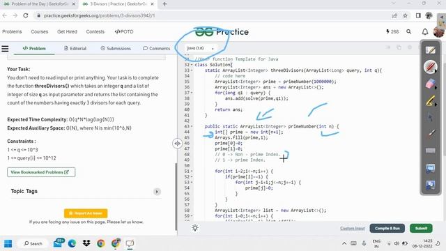3 Divisors || Binary Search || Prime Number || Sieve || GFG POTD || JAVA Code || C++ Code || Hindi смотреть онлайн