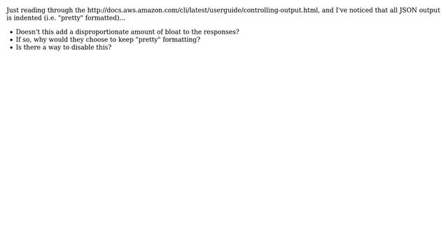 Software Engineering: AWS CLI ＞ why is the JSON output indented? смотреть онлайн