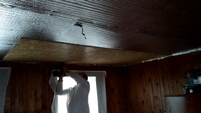OSB на потолок 1го этажа. Купили диван для дачи. смотреть онлайн