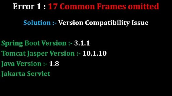Java Spring Boot Error in Eclipse IDE ? 17 Common Frames omitted *java.lang.ClassNotFoundException*