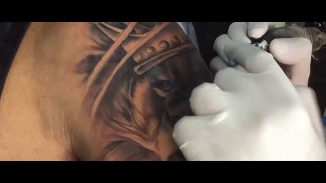 REALISTIC LION TATTOO TIME LAPSE