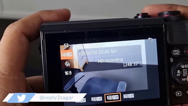 Canon G7X Mark II video resolution and frame per second setting | HD, FHD, 25 FPS смотреть онлайн