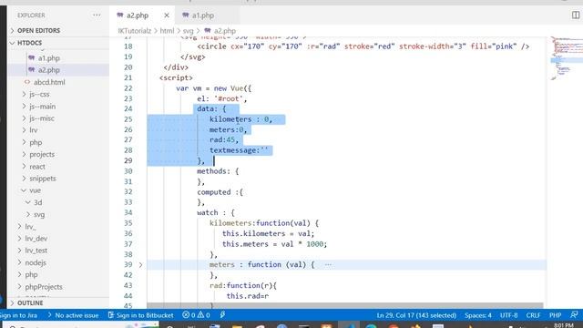 Programmable Visual Interfaces p-2 Vue SVG mini project user resizable circle basics of Vue watcher смотреть онлайн