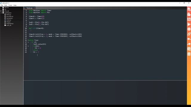 Урок №13. Настройка прерывания по таймерам микроконтроллера ESP8266 с помощью языка microPython. смотреть онлайн