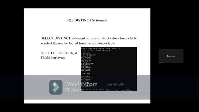Introduction to SQL contd смотреть онлайн