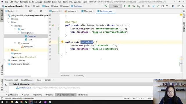 Spring Bean Lifecycle | Creation - Custom Init Method смотреть онлайн