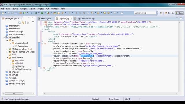 JSP Scopes Hands-on Tutorial смотреть онлайн
