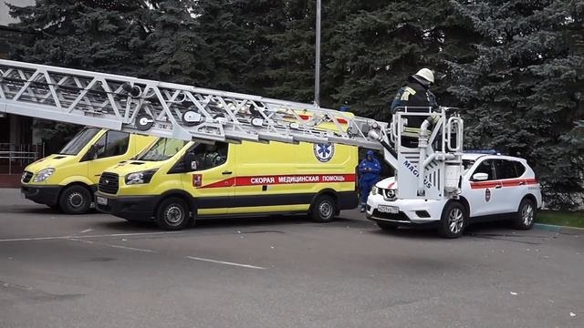 Пожарно тактические учения в ГКБ им. В.М.Буянова. 10 Октября 2018года. смотреть онлайн