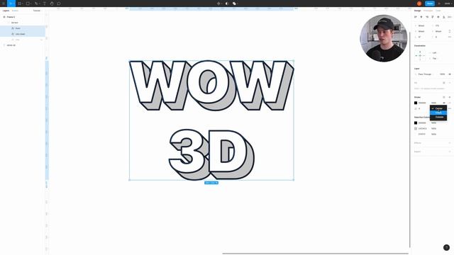 Create 3D Text in Figma | Figma Design Tutorial смотреть онлайн