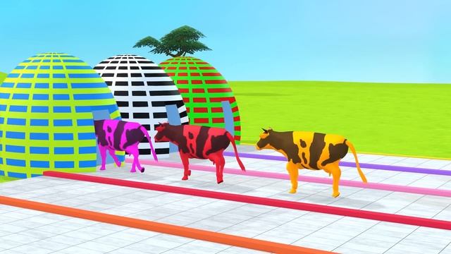 Fountain Crossing Animal Transformation With Elephant Gorilla Cow Tiger Lion Bear - Wild Animal Gam смотреть онлайн