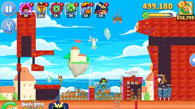 Angry Birds Friends When Pigs Fly Tournament 1236 Level 7 No Power UP PLUS смотреть онлайн