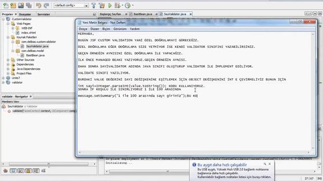 JSF Custom Validator(Özel Doğrulama)(JavaServer Faces Tutorial 7) смотреть онлайн