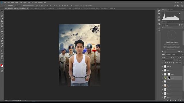Create an Most Wanted Action Movie Poster Manipulation | Photoshop Tutorial смотреть онлайн