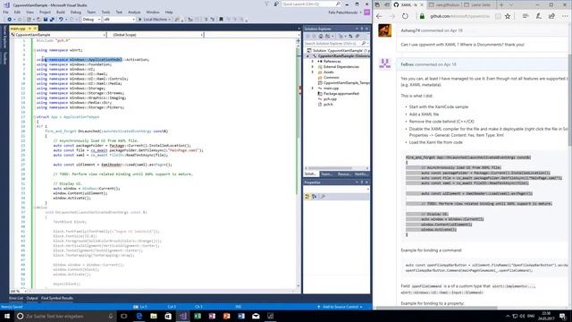 C++/WinRT XAML sample смотреть онлайн