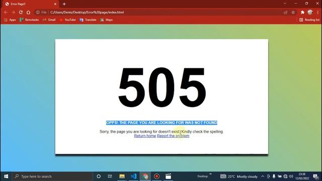 How to create a responsive 404 Error Page using HTML | CSS смотреть онлайн