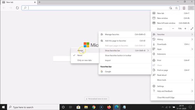 How to Remove or Add Favorites Bar in New Edge Browser on Windows 10? смотреть онлайн