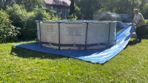 Сборка и наполнение каркасного бассейна 3,66 /1м