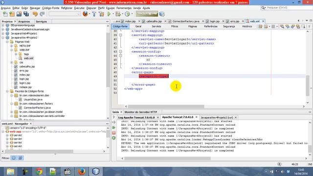aula 5379 java para web 4 pagina de erro 500 404 exception type error page error code location смотреть онлайн