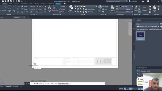 AUTOCAD SAVE TITLE BLOCK AND INSERT TITLE BLOCK IN LAYOUT (PART 3) смотреть онлайн