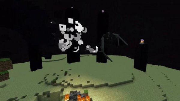 Wither Storm vs Ender Dragon in Minecraft