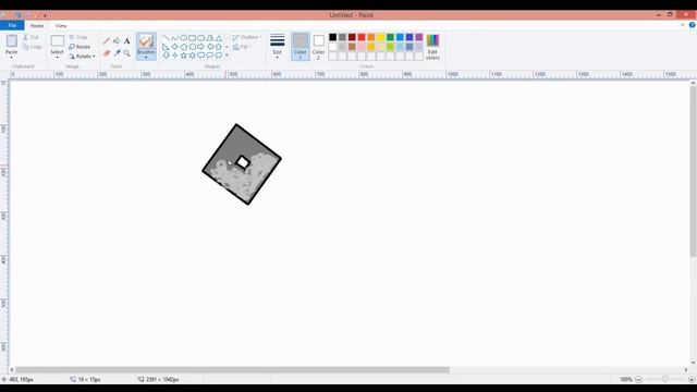 How to draw the Roblox Logo | step by step MS paint смотреть онлайн