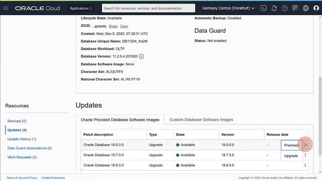 Upgrade to Database 19c on DBCS (VM and Bare Metal DB Systems) in Oracle Cloud Infrastructure смотреть онлайн