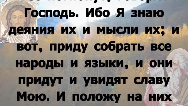 Чтения Священного Писания пророк Исаия 7 апреля смотреть онлайн