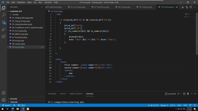 Learning PHP - 012 : Forms, $_GET and $_POST смотреть онлайн