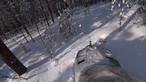 Буран короткий по глубокому снегу. Вариатор Сафари мощнее Альпины! Покатушки в тайге.