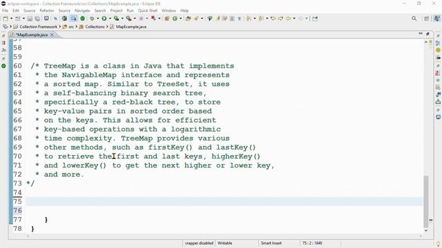 TreeMap Collection Framework Java смотреть онлайн