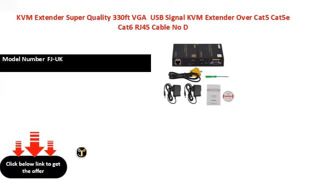 KVM Extender Super Quality 330ft VGA USB Signal KVM Extender Over Cat5 Cat5e Cat6 RJ45 Cable No D смотреть онлайн