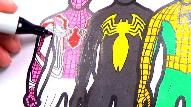 Spiderman Team Coloring Pages смотреть онлайн